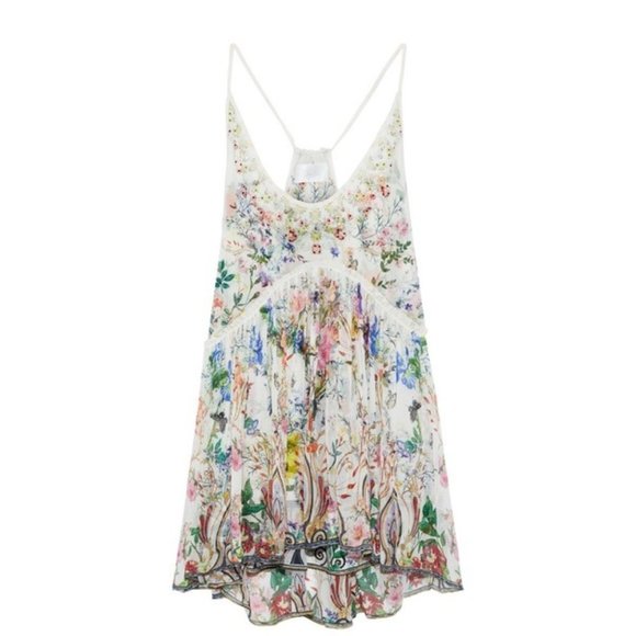 🎉 🥂 HOST PICK 🥂 🎉  CAMILLA CRYSTAL EMBELLISHED SILK-GEORGETTE CAMISOLE - Picture 4 of 15